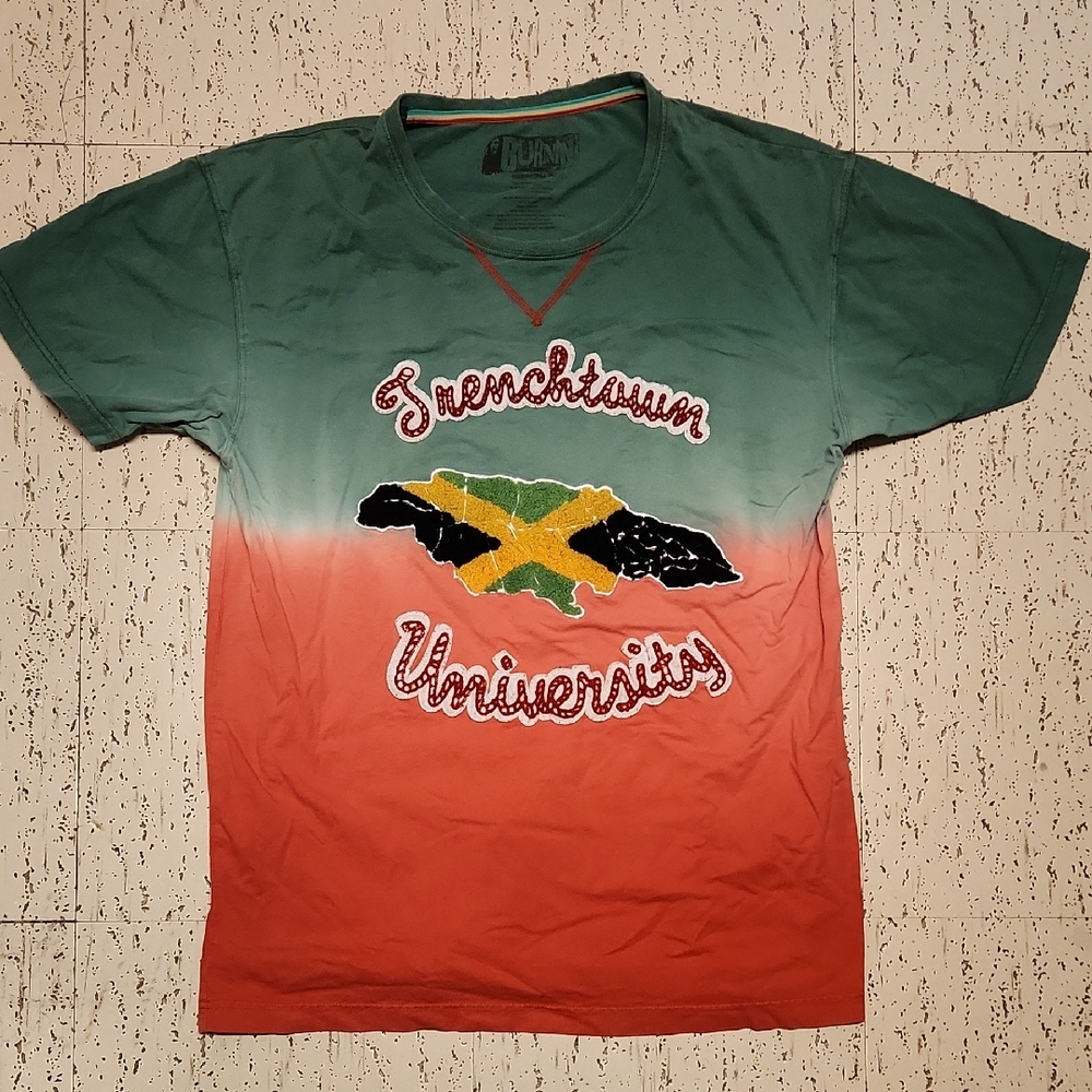Bob Marley Rasta Jamacain Flag Crewneck T-Shirt